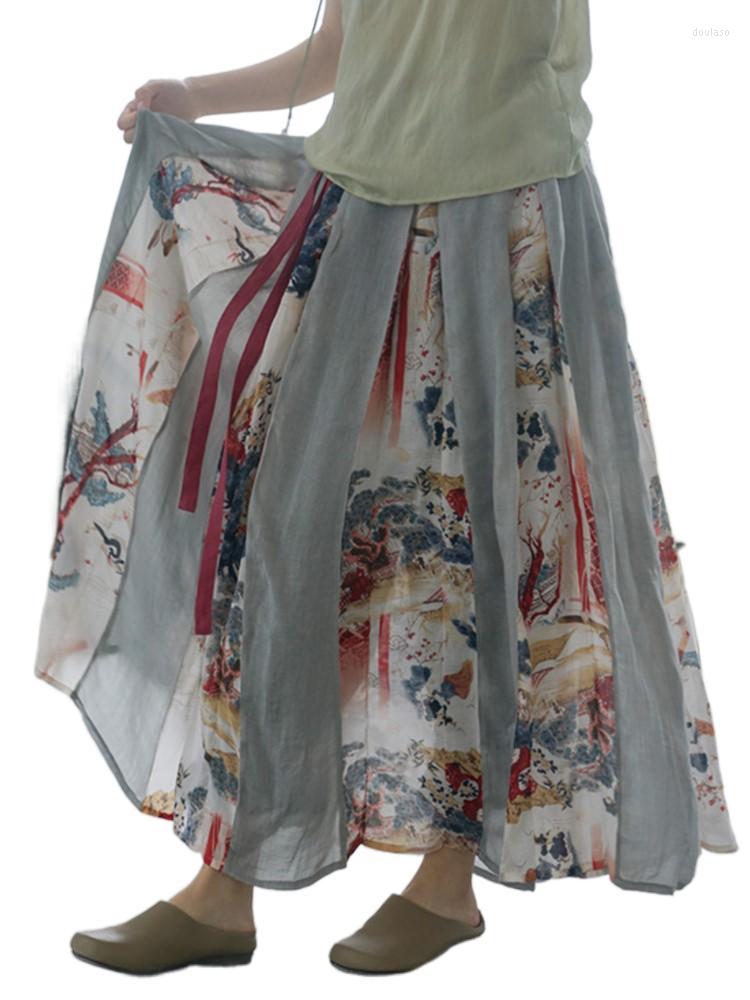 Skirts QPFJQD Female Retro Cotton Autumn Spring Elastic Waist Print Floral Clothing Women Casual Original Pleated 2023, Multi
Skirts QPFJQD Female Retro Cotton Autumn Spring Elastic Waist Print Floral Clothing Women Casual Original Pleated 2023, Multi