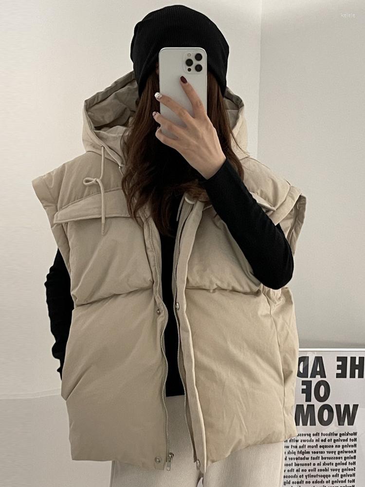 Women' Vests Hooded Down Vest Women Autumn/winter Thick Waistcoat Sleeveless 90% White Duck Gilet Fashion Female Puffer Jacket, Black
Women' Vests Hooded Down Vest Women Autumn/winter Thick Waistcoat Sleeveless 90% White Duck Gilet Fashion Female Puffer Jacket, Black