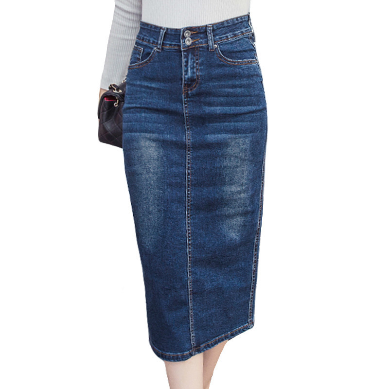 Skirts long Denim Skirt Vintage Button High Waist Pencil Black Blue Slim Women Skirts Plus Size Ladies Office Sexy Jeans Faldas 230313
Skirts long Denim Skirt Vintage Button High Waist Pencil Black Blue Slim Women Skirts Plus Size Ladies Office Sexy Jeans Faldas 230313