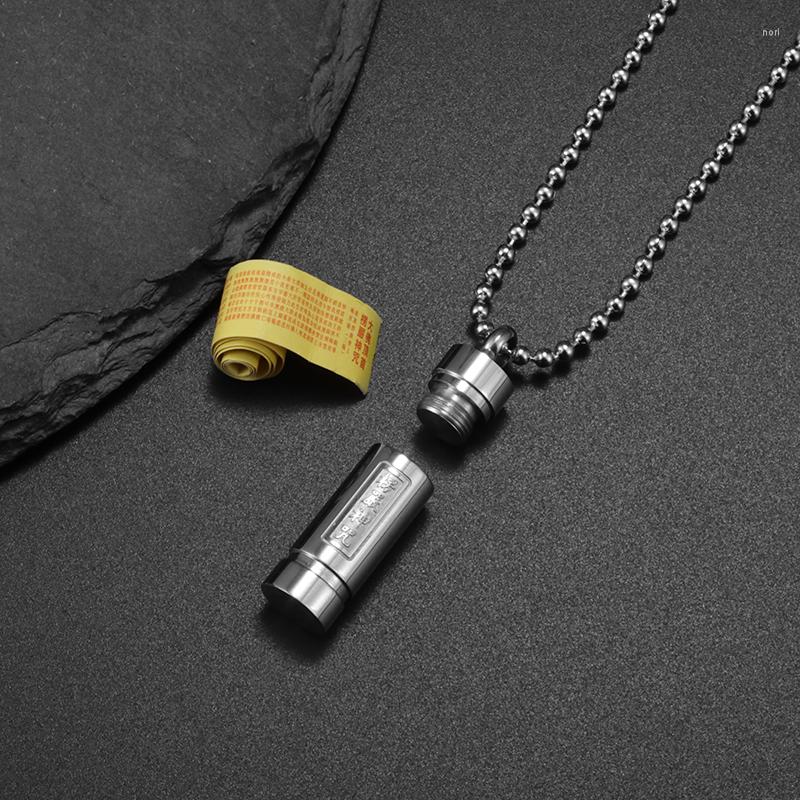 Pendant Necklaces Fashionable Blessing Open Cylinder Shurangama Mantra Necklace Buddhist Amulet Peaceful Symbol Jewelry Gift
Pendant Necklaces Fashionable Blessing Open Cylinder Shurangama Mantra Necklace Buddhist Amulet Peaceful Symbol Jewelry Gift