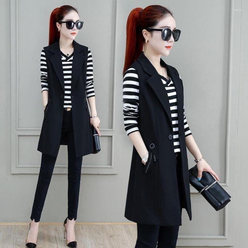 Women's Vests Woman Solid Color Fashion Vest Sleeveless Jacket Female Lapel Long Cardigan Ladies Slim Suit Pockets Outwear Tops A06, Black
Women's Vests Woman Solid Color Fashion Vest Sleeveless Jacket Female Lapel Long Cardigan Ladies Slim Suit Pockets Outwear Tops A06, Black