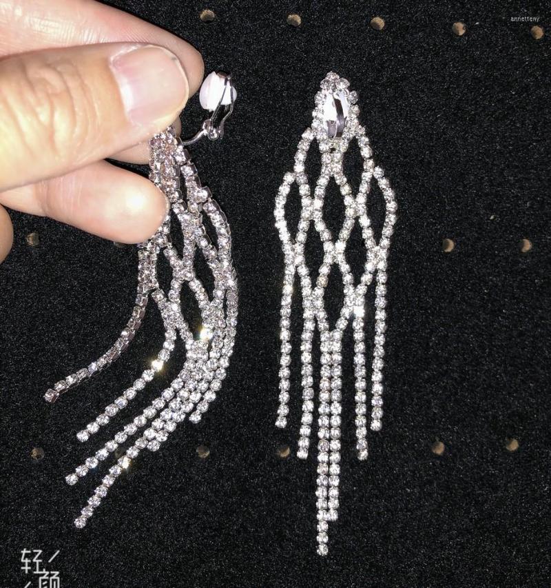 Backs Earrings Crystal Bridal Chandelier Dangle Drop Clip On Ladies Gifts Bohemian Rhinestone Fringe Chain Tassel Earring
Backs Earrings Crystal Bridal Chandelier Dangle Drop Clip On Ladies Gifts Bohemian Rhinestone Fringe Chain Tassel Earring