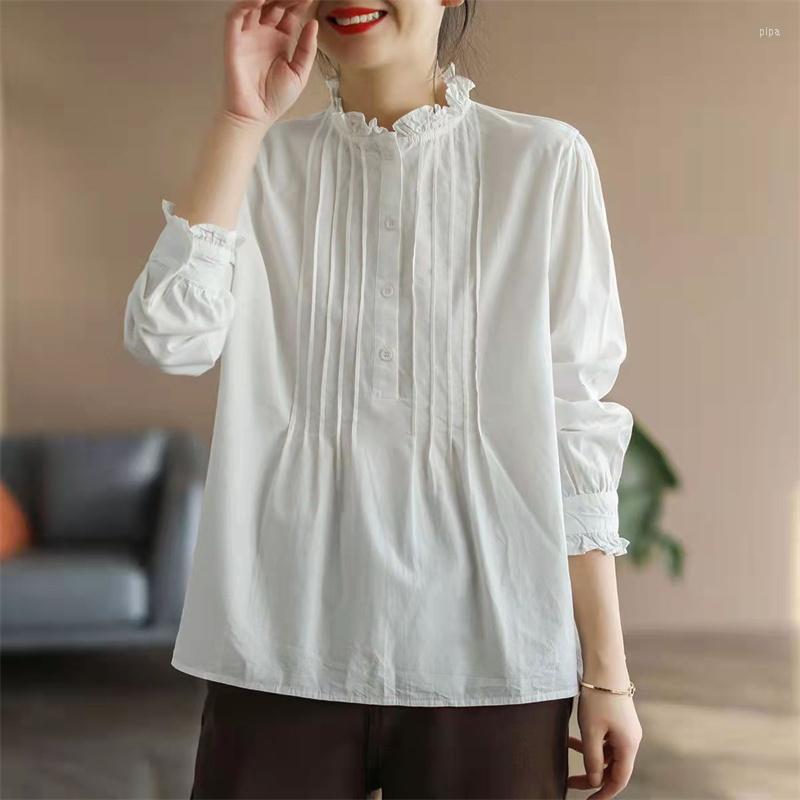 Women's Blouses 2023 Spring Shirt Women Cotton Vintage Fashion Loose Pullover Long Sleeve Blouse Tops Casual White Black Female
Women's Blouses 2023 Spring Shirt Women Cotton Vintage Fashion Loose Pullover Long Sleeve Blouse Tops Casual White Black Female