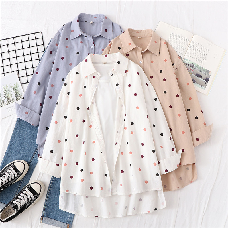 Women's Blouses Shirts Women Blouses Shirts Tunic Womens Tops And Blouses Womenswear Long Sleeve Clothing Button Up Down White Dot Casual Good 230313, 01
Women's Blouses Shirts Women Blouses Shirts Tunic Womens Tops And Blouses Womenswear Long Sleeve Clothing Button Up Down White Dot Casual Good 230313, 01