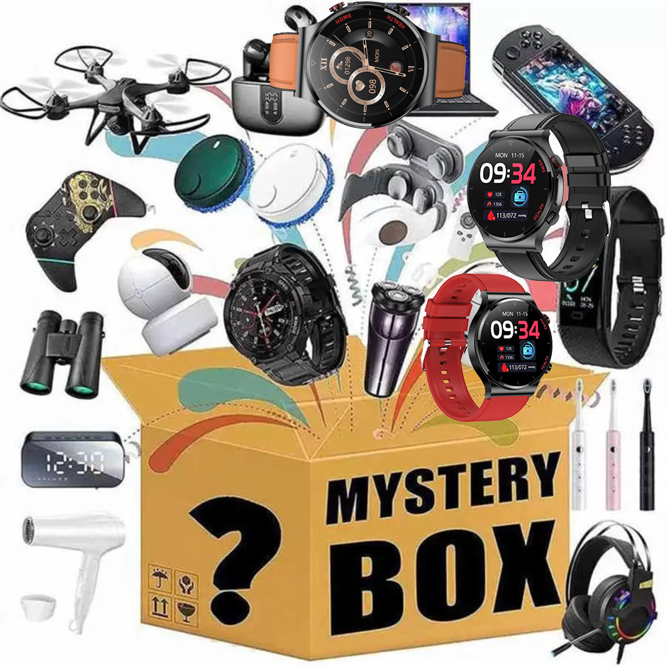 2023 Lucky Mystery Box Blind Boxes Appliances Home Item Electronic Style Product Such Headsets smart Watches bracelet Surprise Gif Festive & Party Supplies
2023 Lucky Mystery Box Blind Boxes Appliances Home Item Electronic Style Product Such Headsets smart Watches bracelet Surprise Gif Festive & Party Supplies