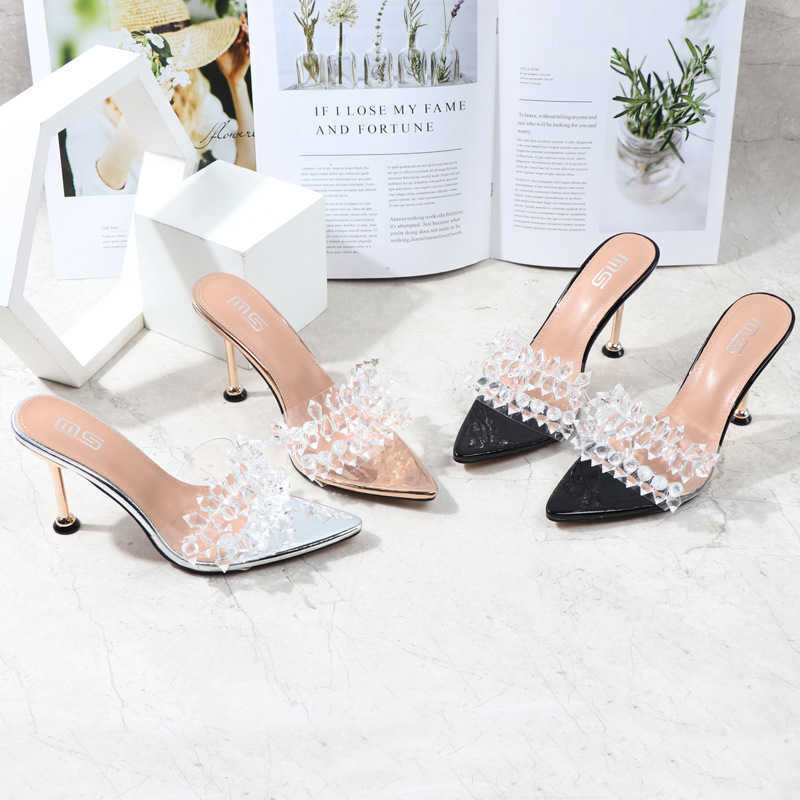2022 summer pointed high-heeled solid color party high-heeled shoes wear Rhinestone electroplating thin heel comfortable sandals, Black8
2022 summer pointed high-heeled solid color party high-heeled shoes wear Rhinestone electroplating thin heel comfortable sandals, Black8