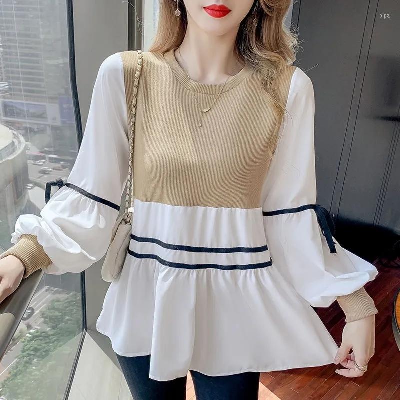 Women' Blouses Spring Autumn Women Shirt 2023 Lantern Sleeve Female Fake Two-piece Shirts Ladies Loose Casual Top Woman, Khaki
Women' Blouses Spring Autumn Women Shirt 2023 Lantern Sleeve Female Fake Two-piece Shirts Ladies Loose Casual Top Woman, Khaki