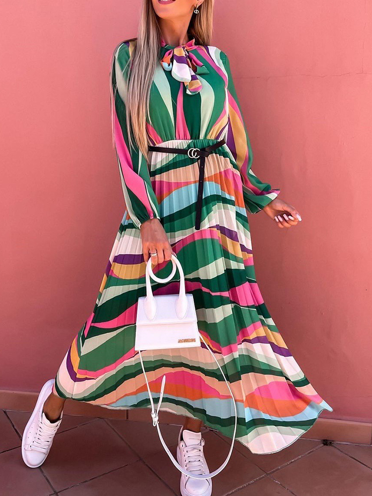 Casual Dresses Elegant O-Neck Bow Lace-up Long Dress Spring Casual Long Sleeve Pleated Beach Dress Summer Women Vintage Patterned Party Dresses 230313, Rose red(no belt)
Casual Dresses Elegant O-Neck Bow Lace-up Long Dress Spring Casual Long Sleeve Pleated Beach Dress Summer Women Vintage Patterned Party Dresses 230313, Rose red(no belt)