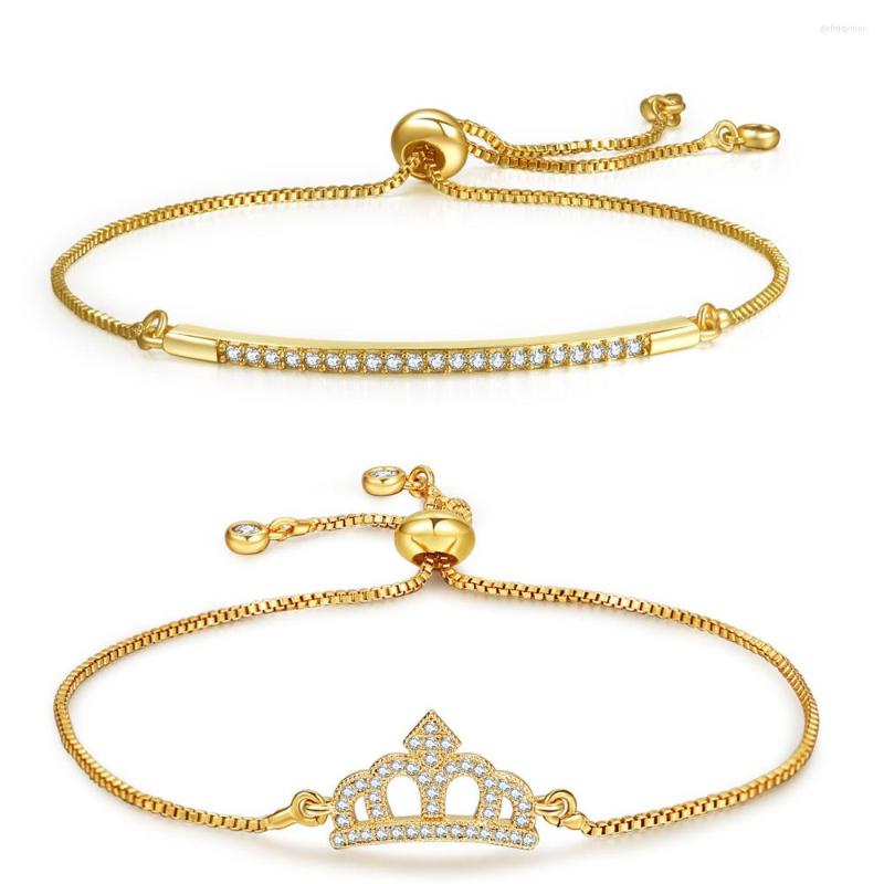 Charm Bracelets Copper Pave Setting Cubic Zircon Bar Crown Adjustable Chain For Women Lovers Jewelry Gift
Charm Bracelets Copper Pave Setting Cubic Zircon Bar Crown Adjustable Chain For Women Lovers Jewelry Gift