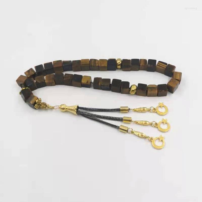 Strand Tasbih Natural Tiger Eye Square Stone Muslim Misbaha Eid Ramadan Gift Islamic Rosary 33 Prayer Beads Arabic Fashion Bracelet
Strand Tasbih Natural Tiger Eye Square Stone Muslim Misbaha Eid Ramadan Gift Islamic Rosary 33 Prayer Beads Arabic Fashion Bracelet