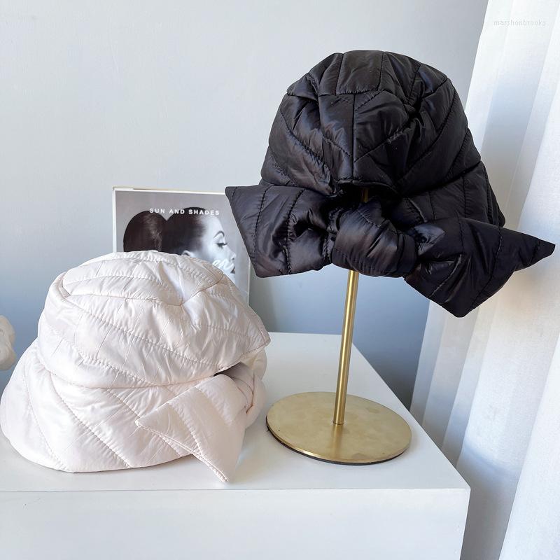 Berets Japanese Self-heating Down Fisherman Hat Female Autumn And Winter Warm Quilted Cotton Big Bow Basin, White
Berets Japanese Self-heating Down Fisherman Hat Female Autumn And Winter Warm Quilted Cotton Big Bow Basin, White