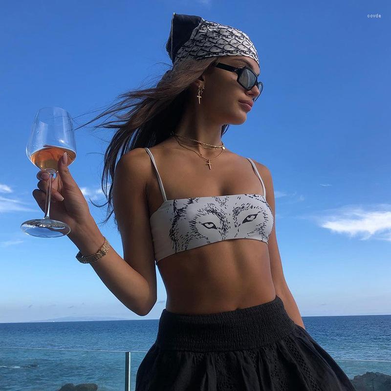 Women' Tanks Women Wrapped Shirt Sleeveless Square Neck Knit Wolf Print Vest Street Party Crop Short Summer Suspender Tops Daily Wear, White
Women' Tanks Women Wrapped Shirt Sleeveless Square Neck Knit Wolf Print Vest Street Party Crop Short Summer Suspender Tops Daily Wear, White