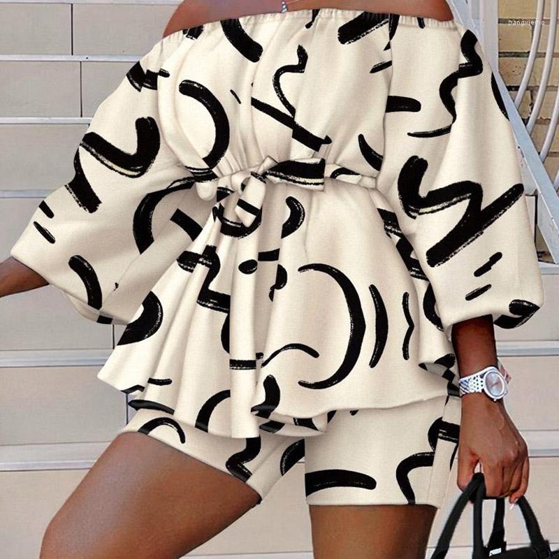 Women' Tracksuits Elegant Printed Slash Neck Tie-up Tops And Short Pant Suit Women Casual Long Sleeve Loose Outfits Office Fashion Two, 01 green
Women' Tracksuits Elegant Printed Slash Neck Tie-up Tops And Short Pant Suit Women Casual Long Sleeve Loose Outfits Office Fashion Two, 01 green