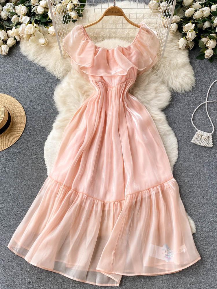 Casual Dresses ZCWXM Beach Summer Off Shoulder Pink Dress Women Robe Sexy Ruffled Strapless Shining Party Tube Long Vestidos Elegantes
Casual Dresses ZCWXM Beach Summer Off Shoulder Pink Dress Women Robe Sexy Ruffled Strapless Shining Party Tube Long Vestidos Elegantes