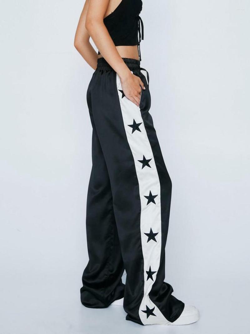 Women' Pants HEZIOWYUN Women Y2K High Street Vintage Spring Autumn Casual Side Star Print Zipper Split Wide-leg Long Streetwear, Black
Women' Pants HEZIOWYUN Women Y2K High Street Vintage Spring Autumn Casual Side Star Print Zipper Split Wide-leg Long Streetwear, Black