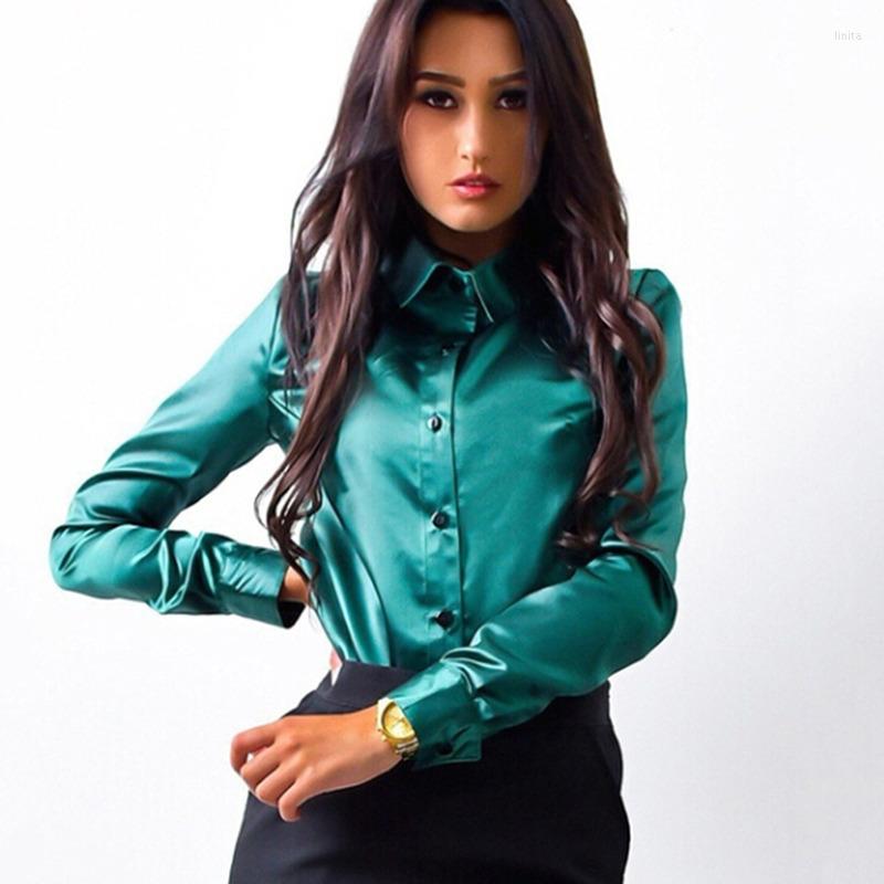 Women's Blouses Quality Women Shirt Elegant Office Button Up Long Sleeve Shirts Solid Silk Crepe Satin Business Ladies Top, Wine red
Women's Blouses Quality Women Shirt Elegant Office Button Up Long Sleeve Shirts Solid Silk Crepe Satin Business Ladies Top, Wine red