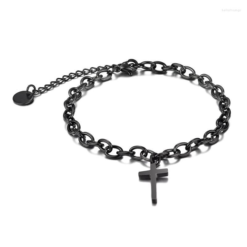 Charm Bracelets 18 5cm Fashion Cross Stainless Steel Bracelet For Men Women Rolo Chain Faith Christ Jesus Casual Male Boy Jewelry
Charm Bracelets 18 5cm Fashion Cross Stainless Steel Bracelet For Men Women Rolo Chain Faith Christ Jesus Casual Male Boy Jewelry