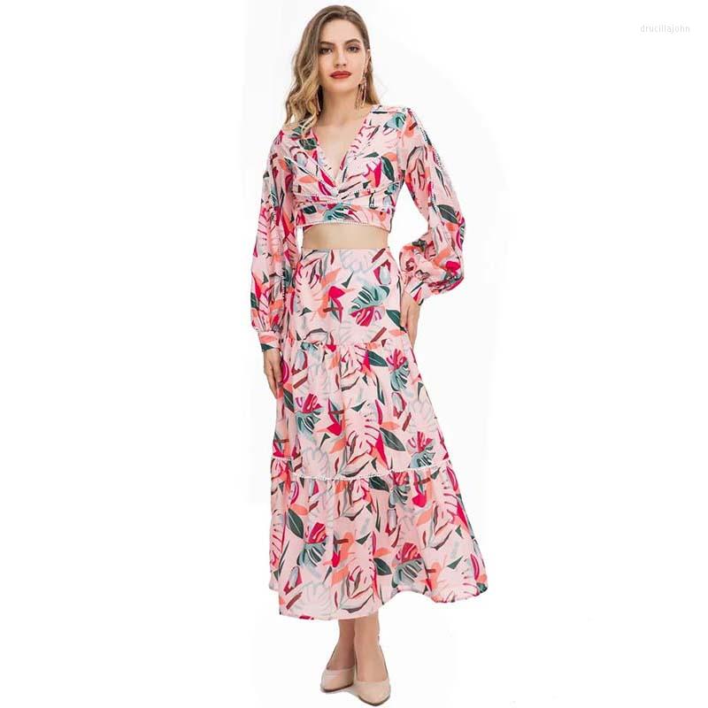 Work Dresses Janeyiren Fashion Catwalk Autumn/Winter Holiday Dress Suit Women V-neck Lantern Sleeve Jacket Pink Floral Two-piece Su
Work Dresses Janeyiren Fashion Catwalk Autumn/Winter Holiday Dress Suit Women V-neck Lantern Sleeve Jacket Pink Floral Two-piece Su