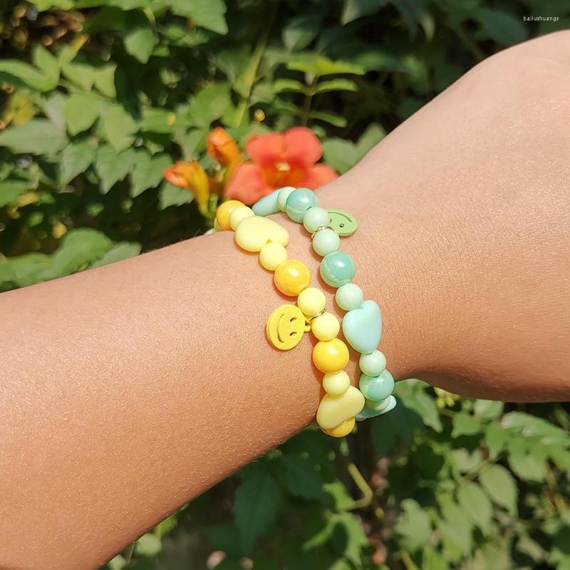 Charm Bracelets ZX Handmade Heart Round Beaded Chain Adjustable Bracelet For Women Similey Face Girls Wholesale Jewelry Bijoux
Charm Bracelets ZX Handmade Heart Round Beaded Chain Adjustable Bracelet For Women Similey Face Girls Wholesale Jewelry Bijoux
