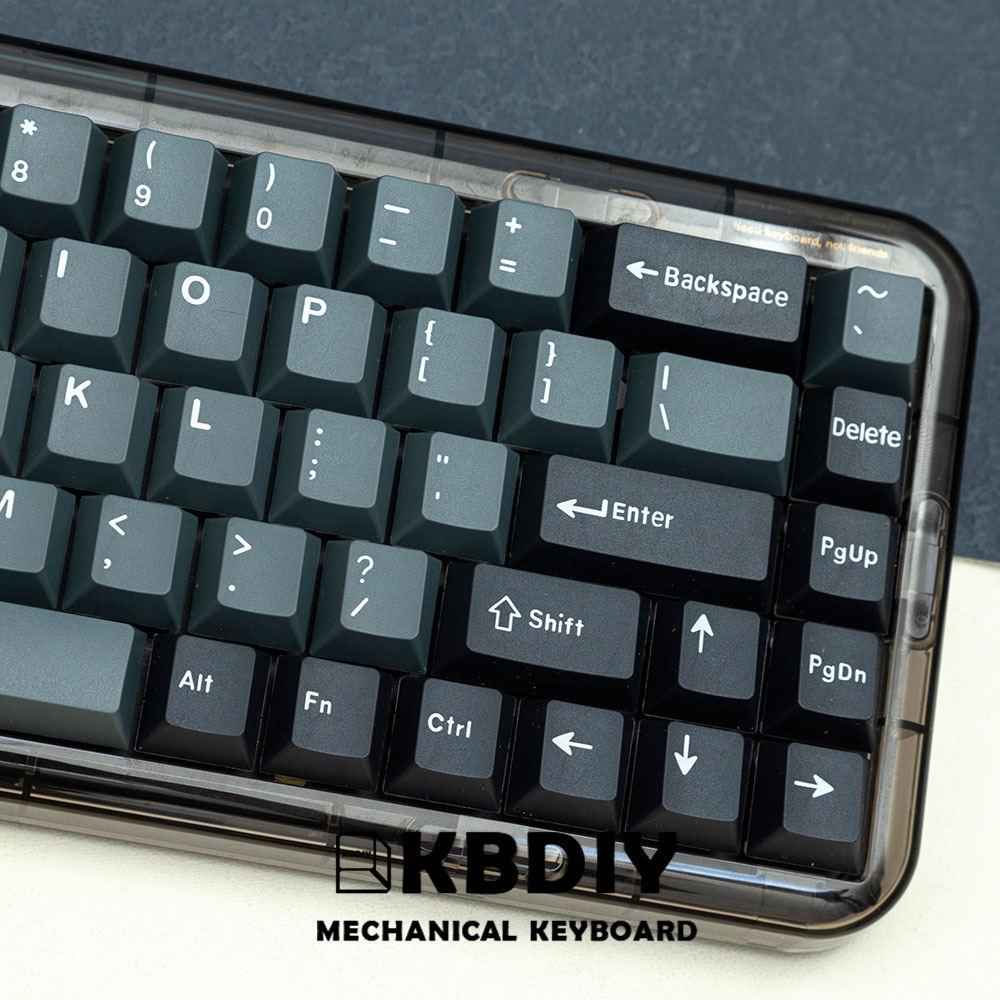 Cherry Profile PBT 173 Key Cap for Mechanical Keyboard Grey Double Shot GMK Apollo Keycap for MX Switch GK61 Anne Pro 2