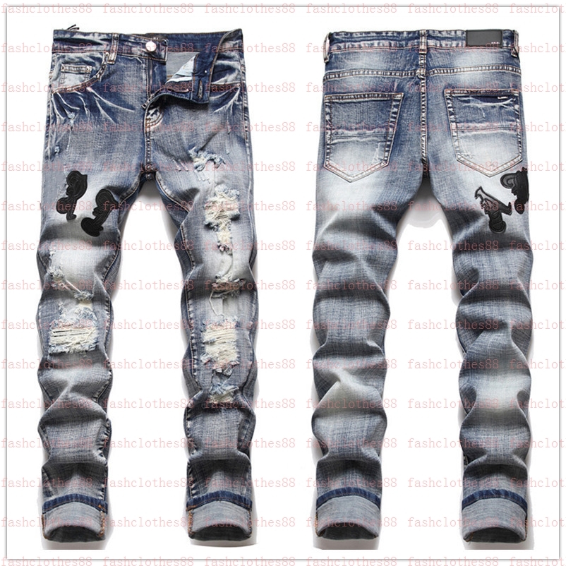 European Jean hm Men Embroidery Patchwork Ripped For Trend Brand Motorcycle Pant Mens Skinny 3QPZJ, Color21
European Jean hm Men Embroidery Patchwork Ripped For Trend Brand Motorcycle Pant Mens Skinny 3QPZJ, Color21