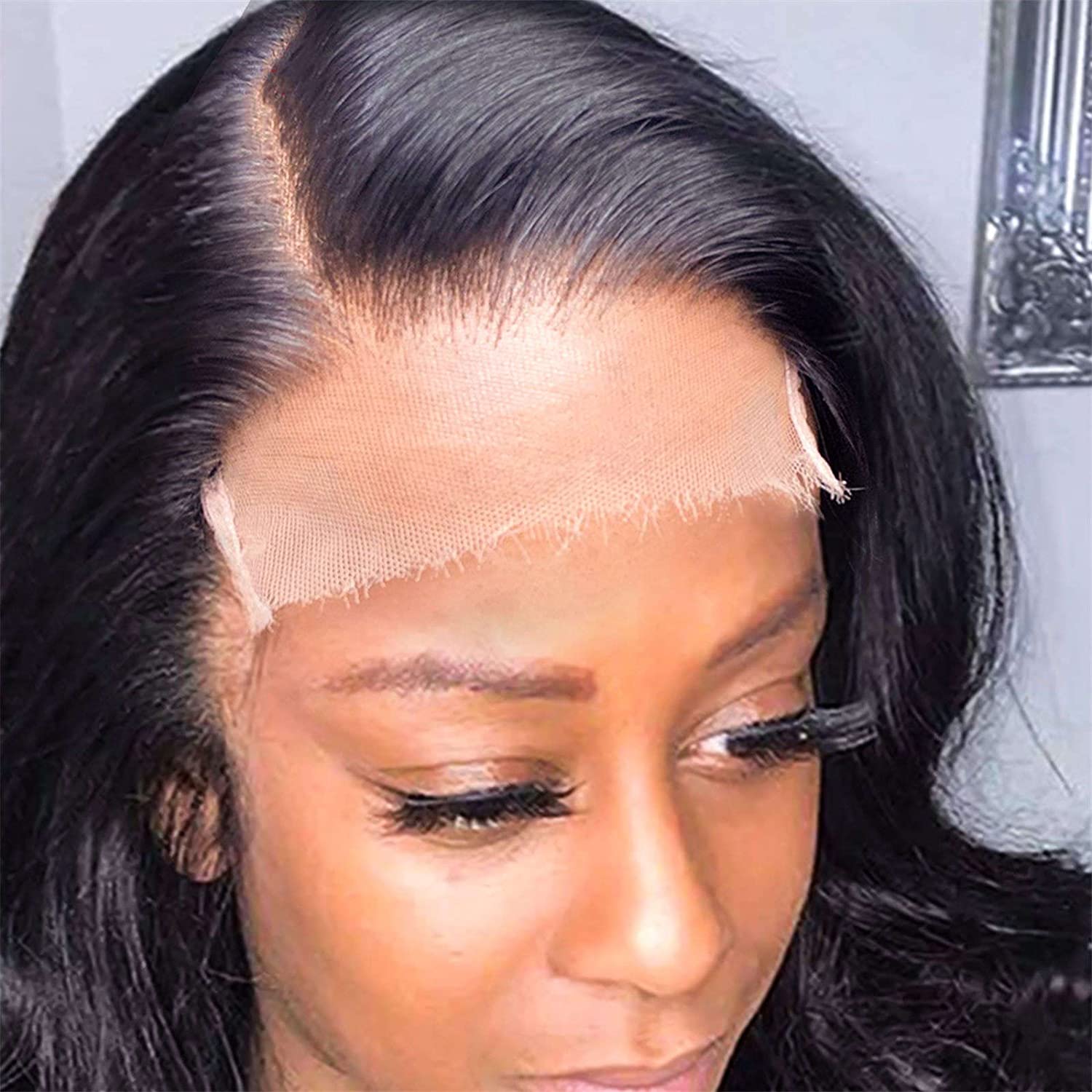 Real Swiss Top Closure Hairpieces Silky StraightTransparent Pre-Plucked Unprocessed Peruvian Virgin Human Hair Lace Closures 4x4 5x5 6x6 Greatremy