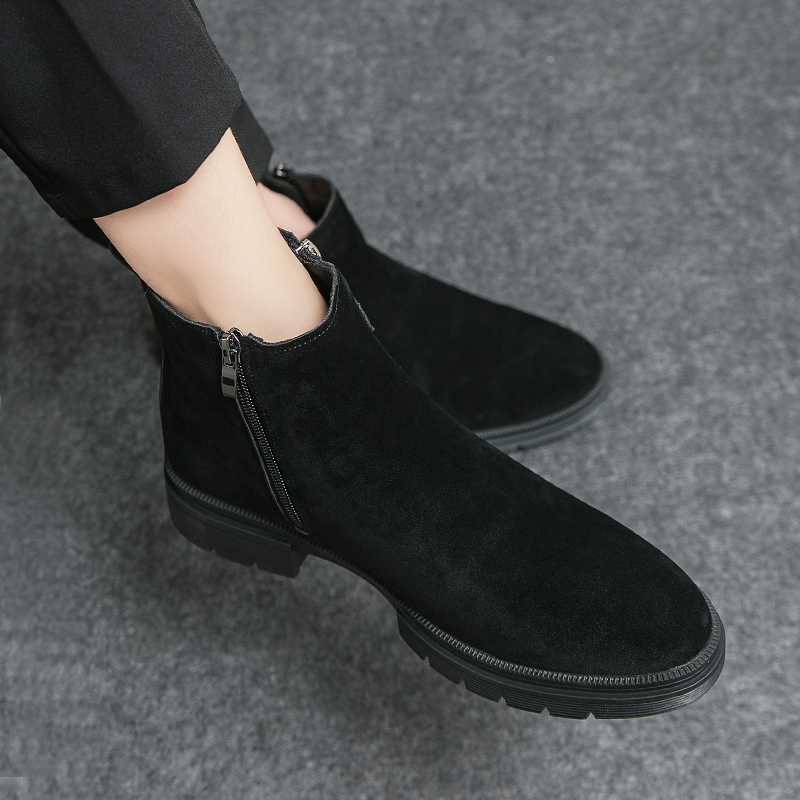 Thick Bottom Chelsea Boots Suede Pointed Fashion Elegant Business Casual Slip-on Ankle Boots Retro Original Frosted Men Shoes
Thick Bottom Chelsea Boots Suede Pointed Fashion Elegant Business Casual Slip-on Ankle Boots Retro Original Frosted Men Shoes