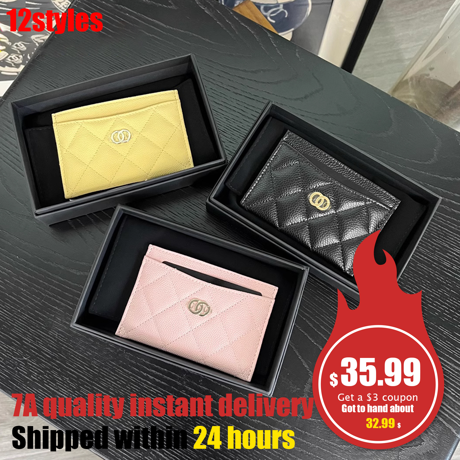 Original channel caviar card holder Womens wallets Genuine Leather luxury men fashion cardholder Coin Purses woman Credit card slot Key pouch passport lady gift box, Black ball pattern
Original channel caviar card holder Womens wallets Genuine Leather luxury men fashion cardholder Coin Purses woman Credit card slot Key pouch passport lady gift box, Black ball pattern
