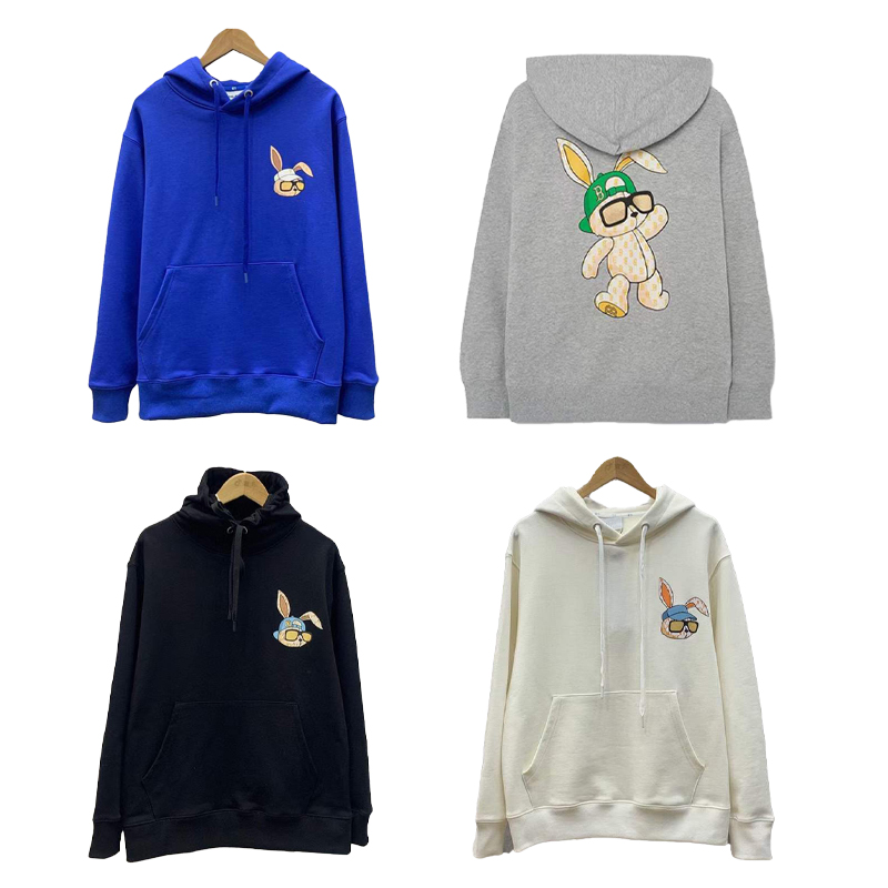 New hoodie women's hoodie jacket coat men's hoodie multi-color cotton rabbit embroidered sweatshirt street solid color couple casual top coat high product clothing, White
New hoodie women's hoodie jacket coat men's hoodie multi-color cotton rabbit embroidered sweatshirt street solid color couple casual top coat high product clothing, White