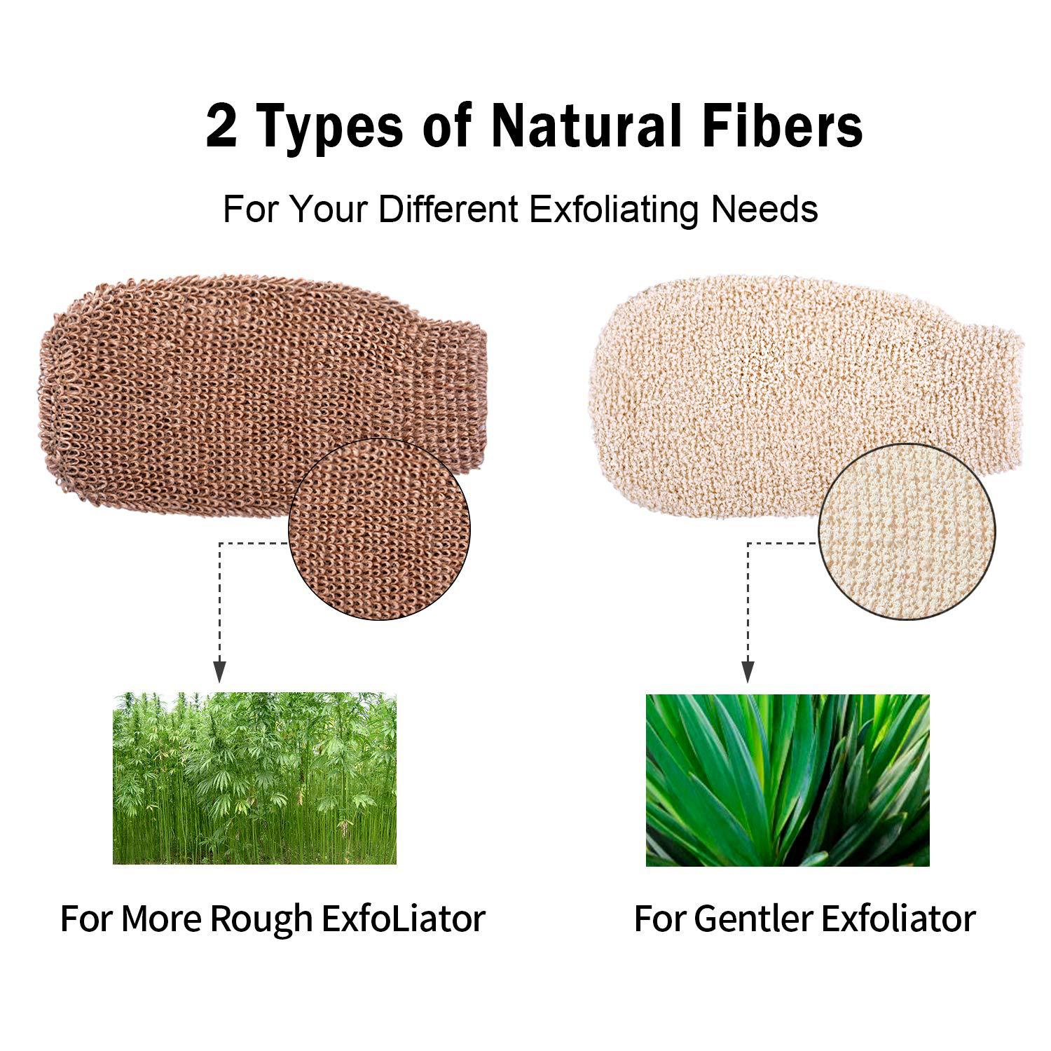 Natural Exfoliating Glove Mitts Hemp Sisal Fiber Bath Spa Shower Scrubber Loofah Rub Mitt Mitten Sponge Remove Dead Skin Jute Gloves