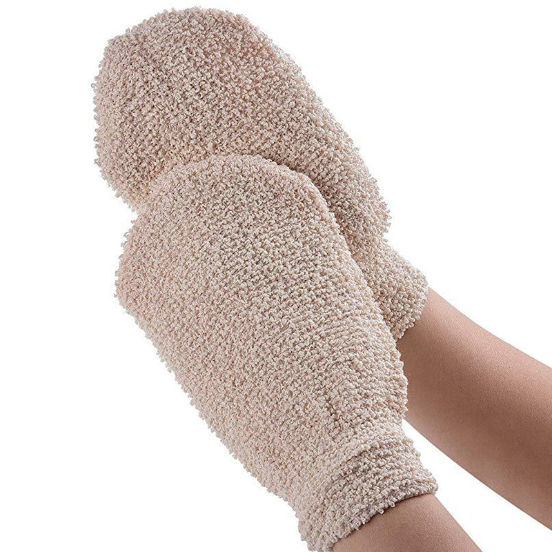 Natural Exfoliating Glove Mitts Hemp Sisal Fiber Bath Spa Shower Scrubber Loofah Rub Mitt Mitten Sponge Remove Dead Skin Jute Gloves