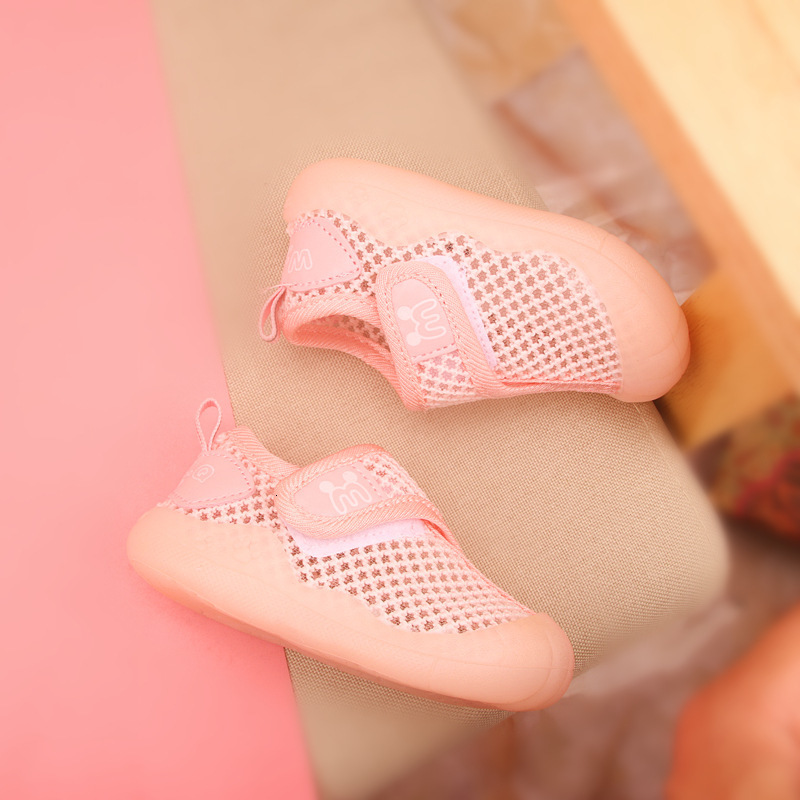 First Walkers Through The Net Summer Children's Net Shoes Casual Breathable Hole Shoes Soft Bottom Girls and Boys Non-slip Toddler Shoes 230314