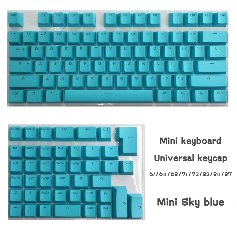 New PBT Diy Key Caps Gaming Transparent MX Keycaps For Mini Mechanical Keyboard ISO Layout 61/64/68/71/72/82/84/87 Keys Gamer