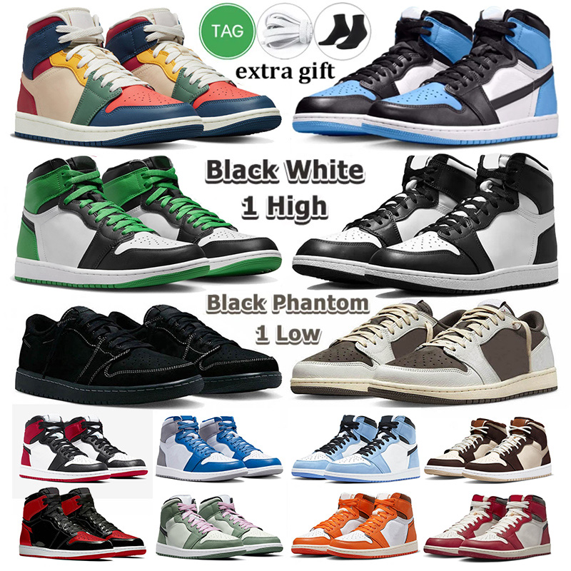 OG Jumpman 1 Basketball Shoes Travis Scotts 1s low Black Phantom Travis Scot. Reverse Mocha Lost And Found Panda High Unc Toe Lucky Green Mens Mids Sneakers Big Size 13 
OG Jumpman 1 Basketball Shoes Travis Scotts 1s low Black Phantom Travis Scot. Reverse Mocha Lost And Found Panda High Unc Toe Lucky Green Mens Mids Sneakers Big Size 13