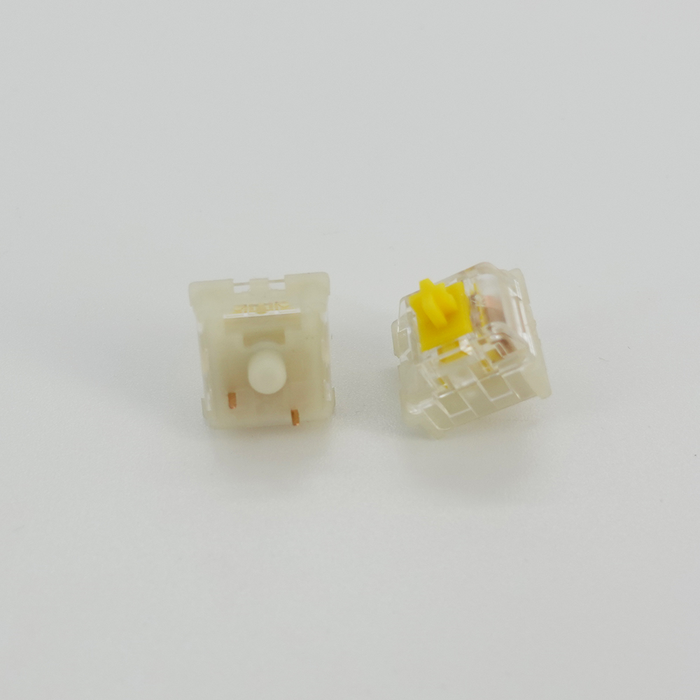 KTT Switch Milky Yellow Switches Linear 3pin Compatible Mechanical Keyboard Gaming RGB SMD Cherry DIY Custom with MX Switchs