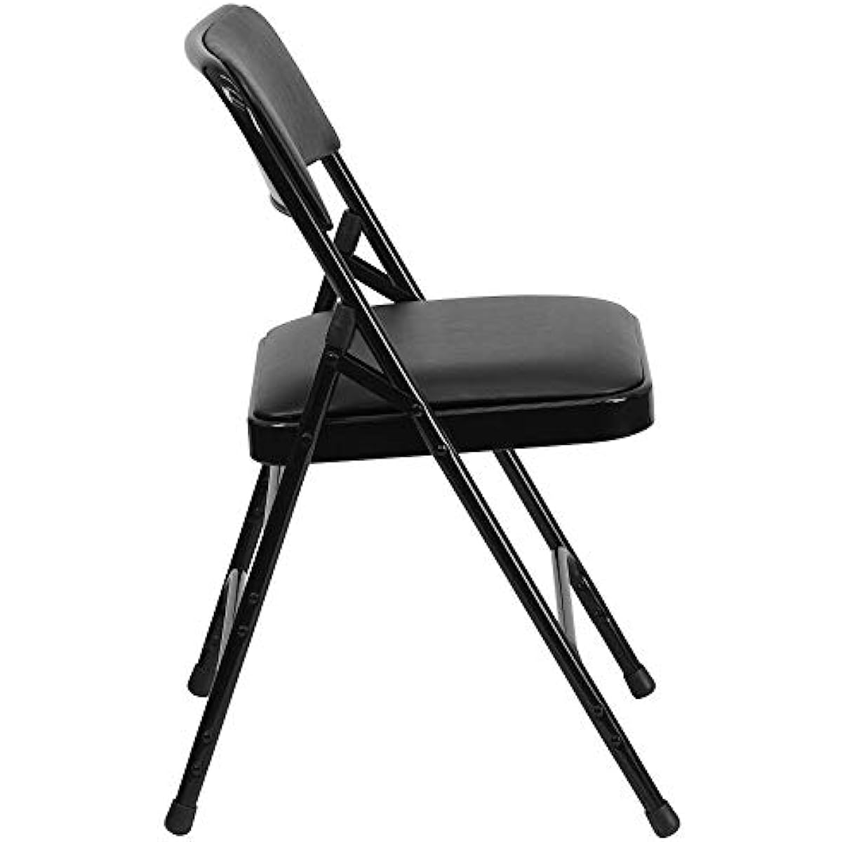 Flash Furniture HERCULES Series Metal Folding Chairs with Padded Seats | Set of 2 Black Metal Folding Chairs chub chair