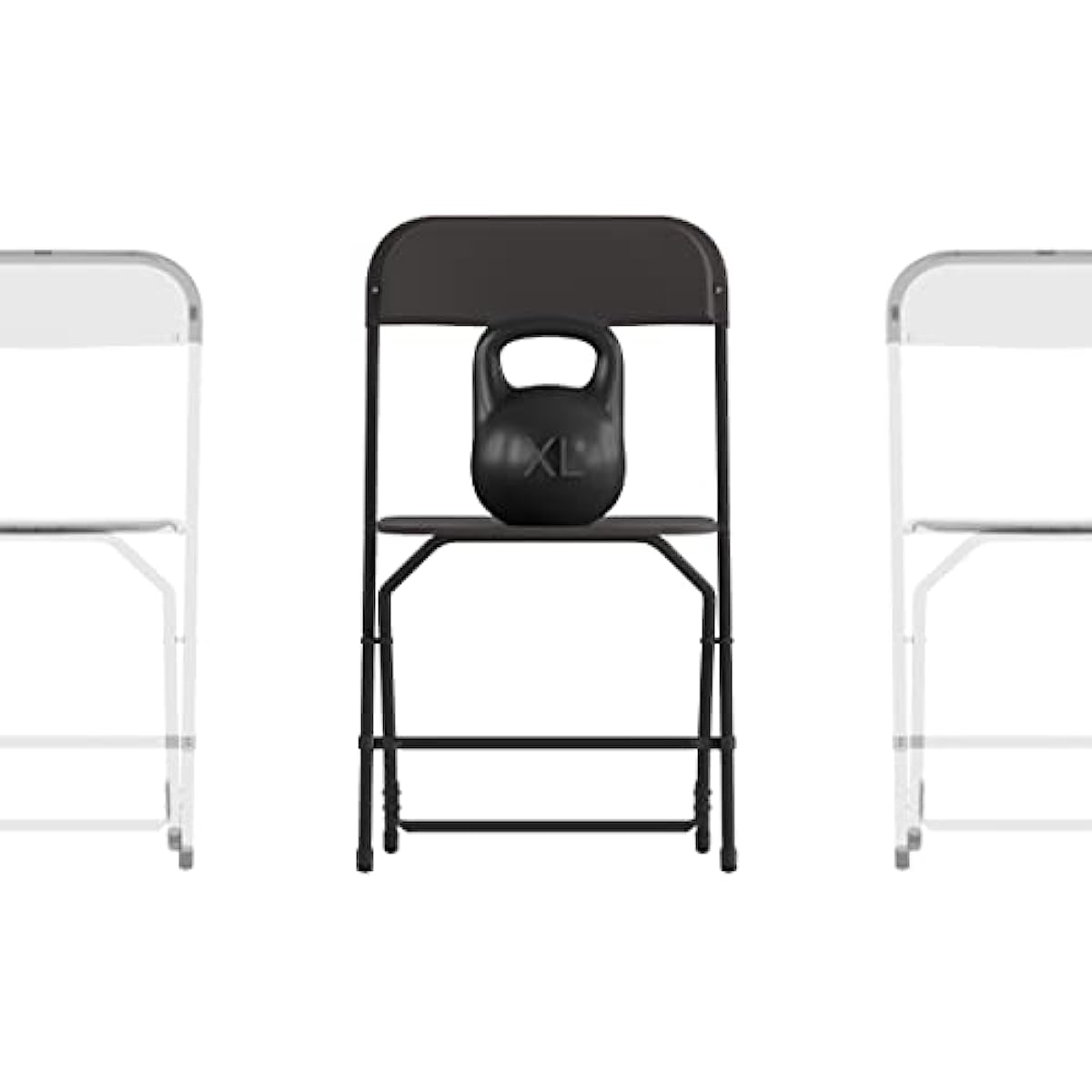 Flash Furniture Hercules Big and Tall Commercial Folding Chair Extra Wide 650LB Capacity Durable Plastic Black 4 Pack heated camping chair
