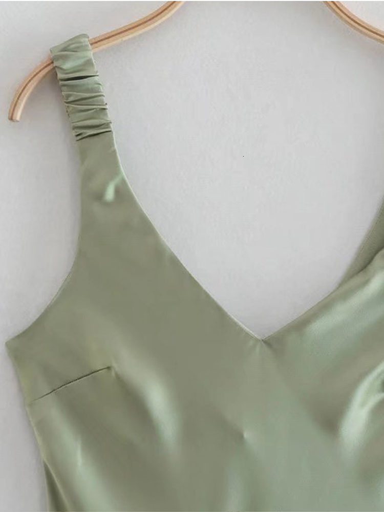 Party Dresses Green Camis Satin Long Dresses Women Fashion Vintage Sleeveless Slip Maxi Dress Summer Female Backless Sexy Party Midi Robe 230314