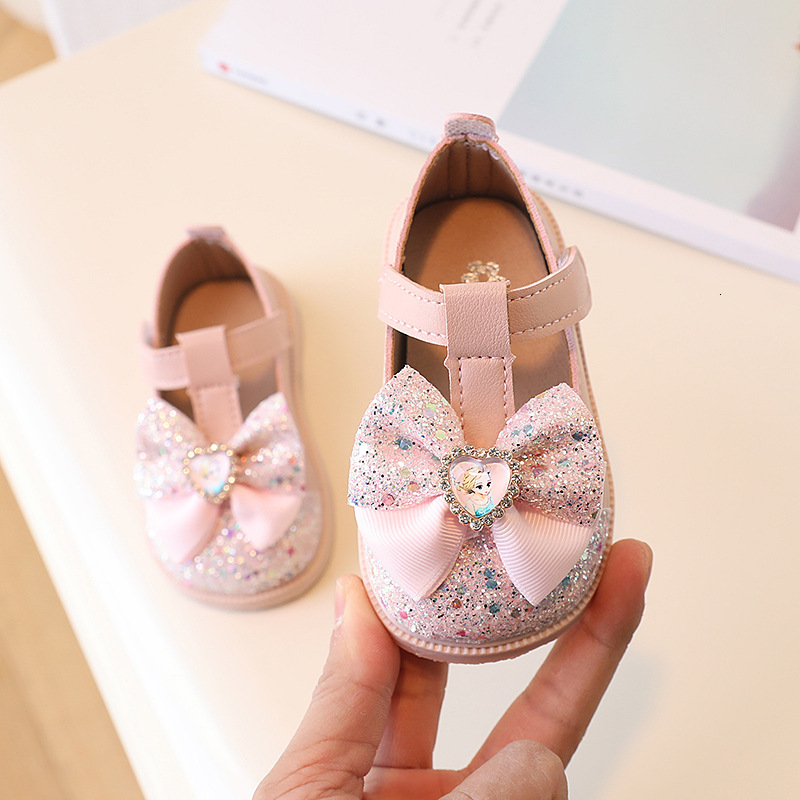 First Walkers 12-14cm Toddler/Little Girls Spring Ballerina Flats Shoes Soft Slip-on Toddler Woman Party Dress Shoe For Birthday Wedding 230314