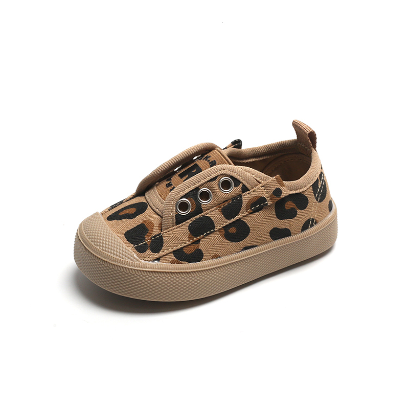 First Walkers Infant Toddler Shoes Autumn Girls Boys Casual Canvas Shoes Children Soft Bottom Non-slip Leopard Kids Baby First Walkers Shoes 230314