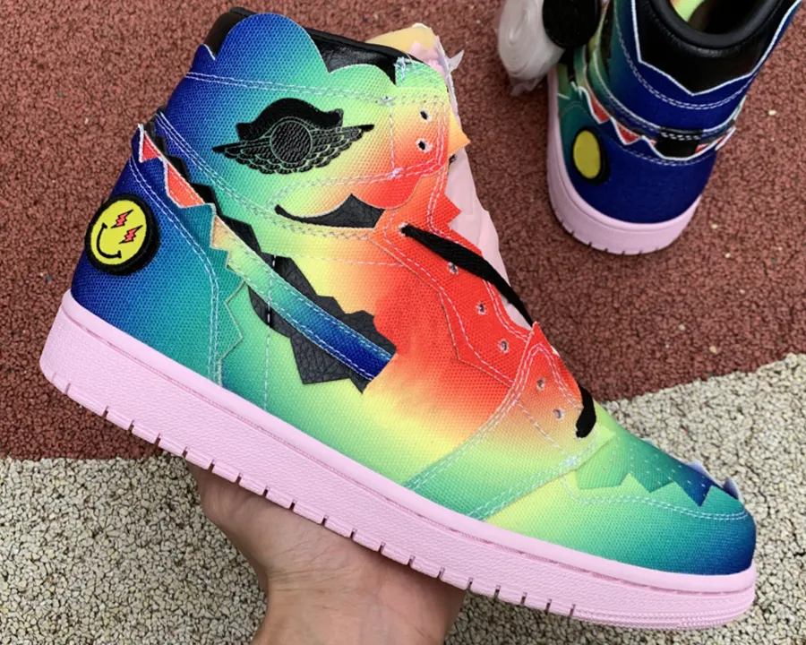 2023 Jumpman 1 High OG Basketball Shoes Classic Rainbow Tie-Dye Canvas Zigzag Go X Jbalvin Men Women Fashion Trainers Sneakers With Box Rainbow tie dyed canvas
2023 Jumpman 1 High OG Basketball Shoes Classic Rainbow Tie-Dye Canvas Zigzag Go X Jbalvin Men Women Fashion Trainers Sneakers With Box Rainbow tie dyed canvas