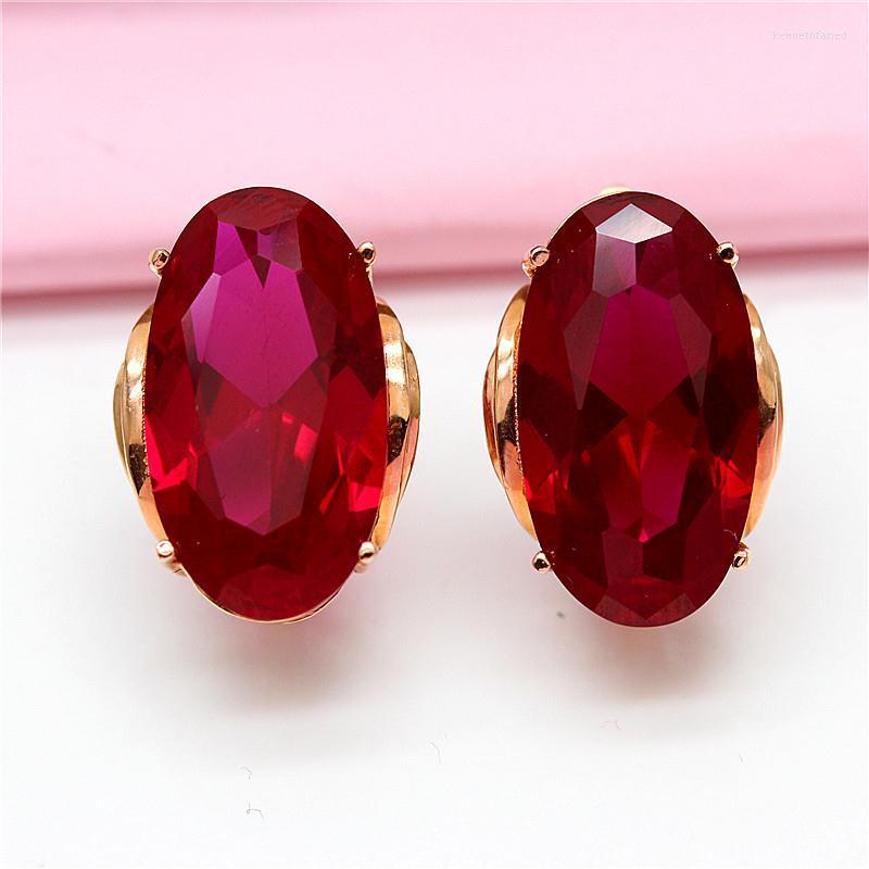 Dangle Earrings 585 Purple Gold Plated 14K Rose Inlaid Oval Red Crystal For Women Classic Creative Glamour Engagement Jewelry
Dangle Earrings 585 Purple Gold Plated 14K Rose Inlaid Oval Red Crystal For Women Classic Creative Glamour Engagement Jewelry