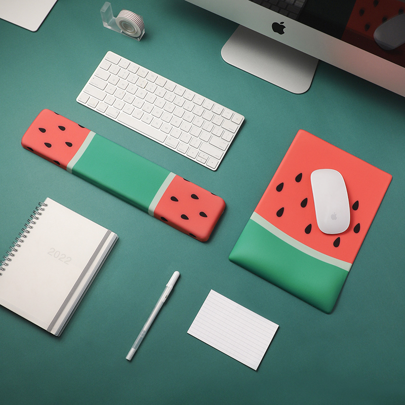 Keyboard Wrist Rest Support Mousepad Watermelon Desk Mat Mouse Pad Carpet Office Table Surface Memory Foam Ergonomic Accessories