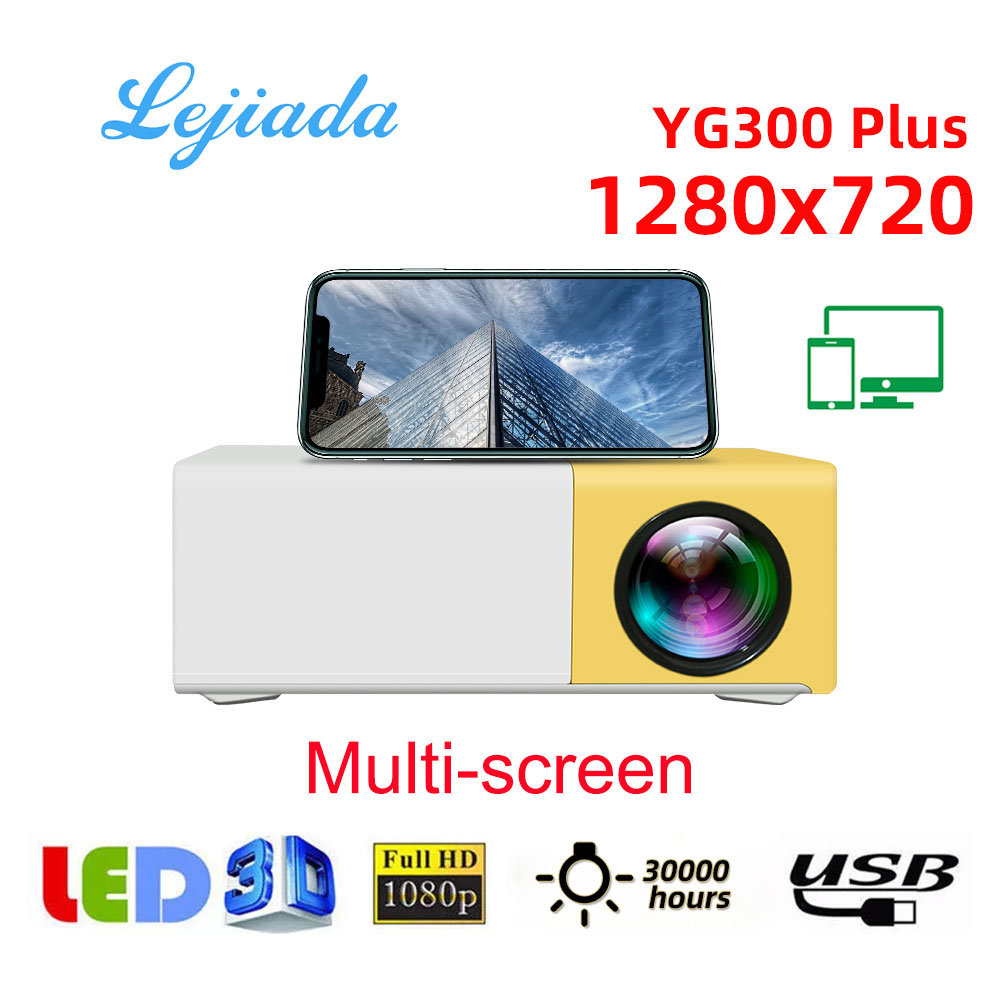 YG300 Plus Built-in Multi-screen System Mini Projector Phone Mirroring 1280x720 Resolution Portable Multimedia Player
YG300 Plus Built-in Multi-screen System Mini Projector Phone Mirroring 1280x720 Resolution Portable Multimedia Player