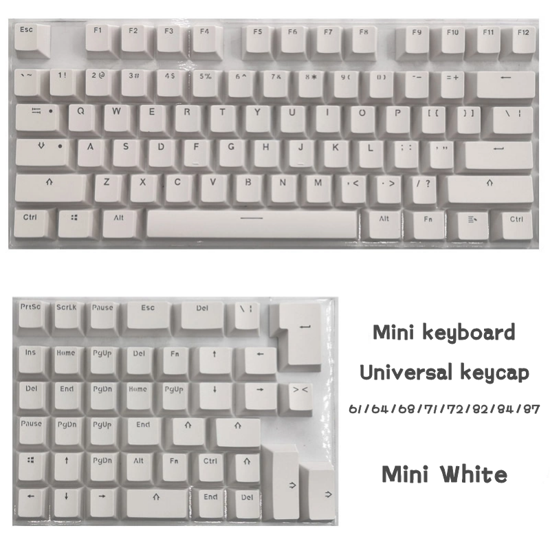 New PBT Diy Key Caps Gaming Transparent MX Keycaps For Mini Mechanical Keyboard ISO Layout 61/64/68/71/72/82/84/87 Keys Gamer