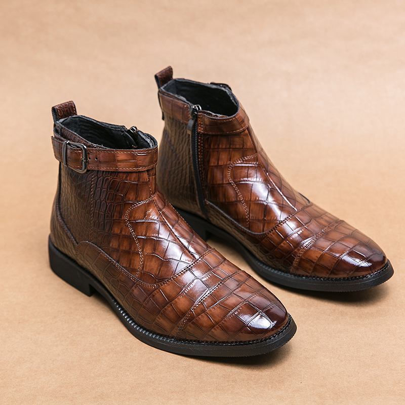 British Chelsea Boots Retro Men Boots Men Motorcycle Boots Casual Shoes Male Fashion Buckle DESIGN Luxury MAN LEATHER BOOT
British Chelsea Boots Retro Men Boots Men Motorcycle Boots Casual Shoes Male Fashion Buckle DESIGN Luxury MAN LEATHER BOOT