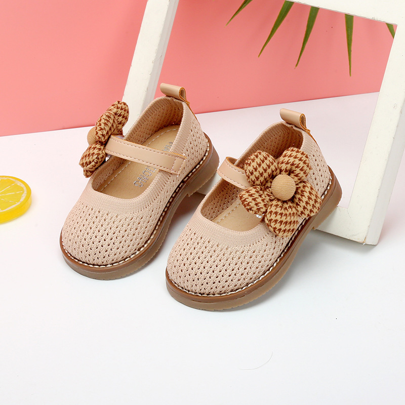 First Walkers DIMI Spring/Autumn Baby Breathable Knitting Soft Comfortable Girl Toddler Shoes Fashion Non-Slip Flower Infant Princess Shoes 230314