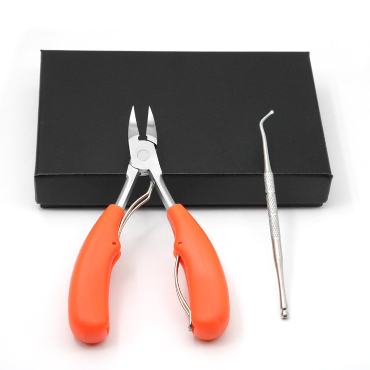 Stainless Steel Nail Clipper Cutter Toe Finger Cuticle Plier Manicure Tool set with box for Thick Ingrown Toenails Fingernail dh6544
