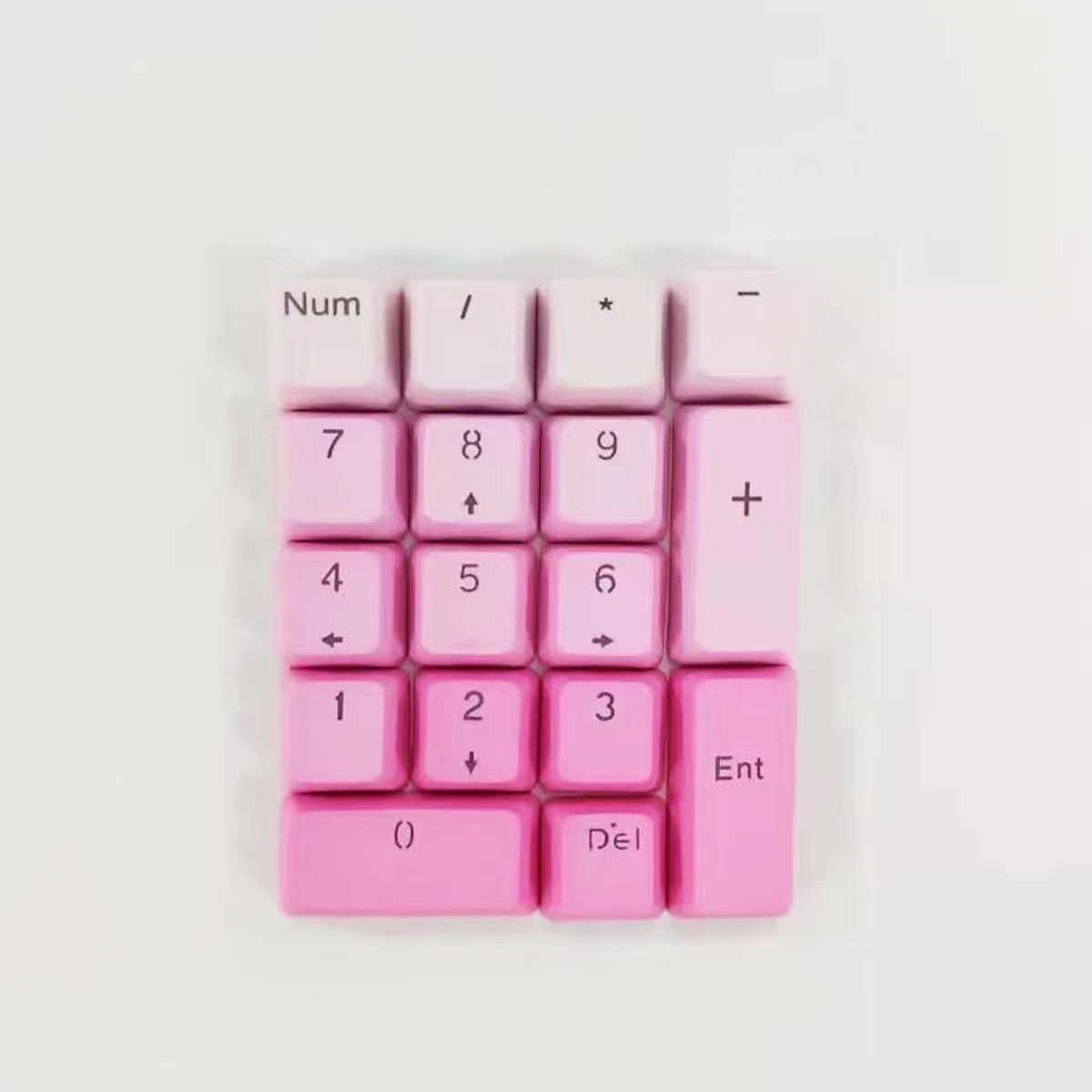 Mechanical Keyboard Number Keypad PBT 17 Keys Keycap Top Side Printed Blank Sunset Numerical Keypad MX Switch Mini Numpad Keycap