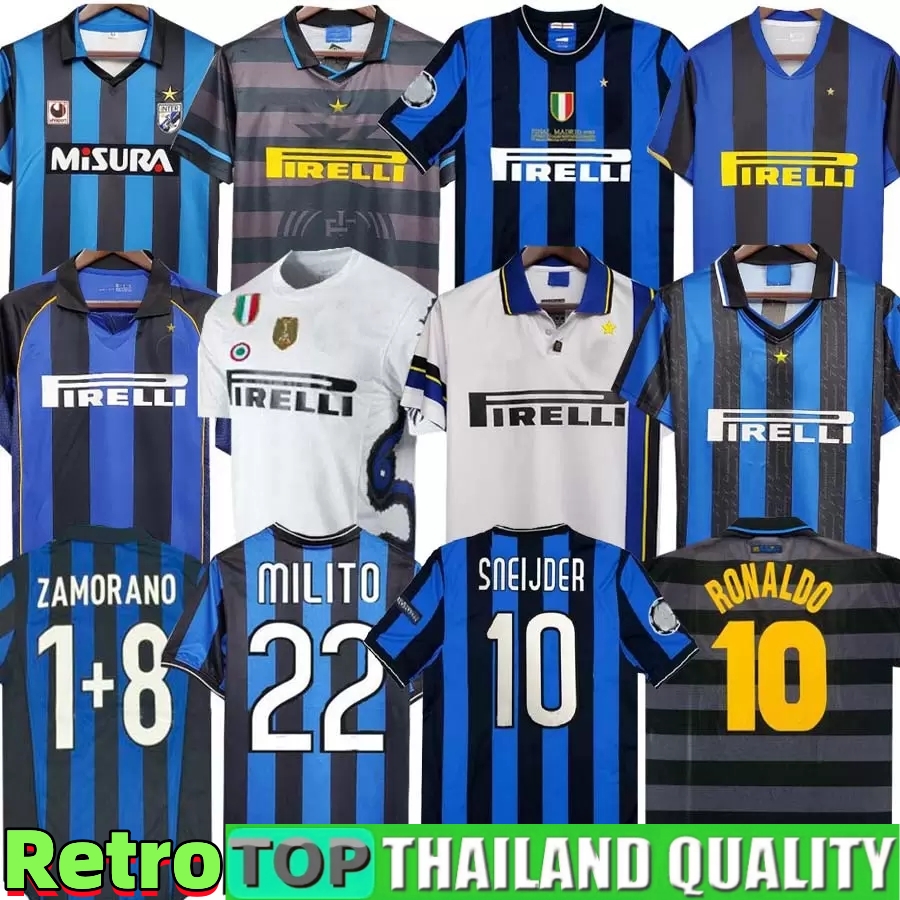 Retro Soccer jersey finals 2009 MILITO SNEIJDER ZANETTI Milan Eto'o Football 97 98 99 95 96 03 Djorkaeff Baggio ADRIANO 10 11 07 08 09 BATISTUTA Zamorano RONALDO InTErS, 92/93 away
Retro Soccer jersey finals 2009 MILITO SNEIJDER ZANETTI Milan Eto'o Football 97 98 99 95 96 03 Djorkaeff Baggio ADRIANO 10 11 07 08 09 BATISTUTA Zamorano RONALDO InTErS, 92/93 away